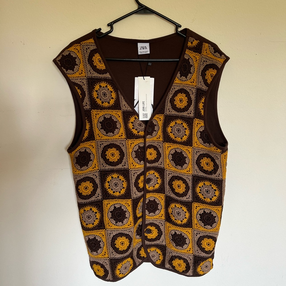 Brown Knitted Vest